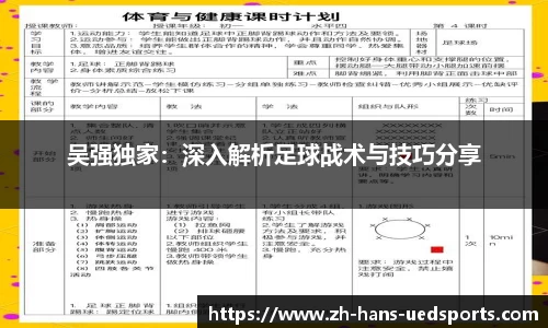 吴强独家：深入解析足球战术与技巧分享